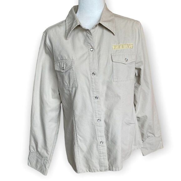 Route 66 Original Clothing Co Tan Snap Front Shirt SZ L - Picture 15 of 15